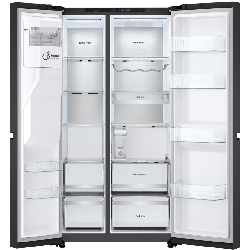 LG GSLE91EVAB Amerikaanse Koelkast - Zwart - Waterreservoir - Energieklasse B -