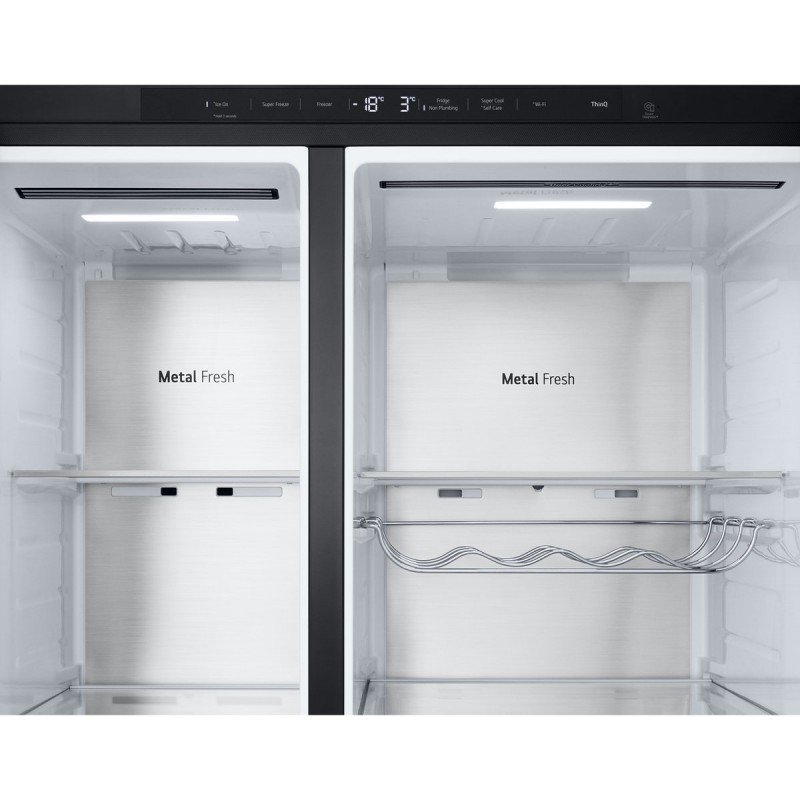 LG GSLE91EVAB Amerikaanse Koelkast - Zwart - Waterreservoir - Energieklasse B -