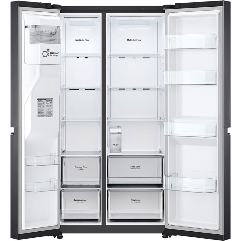 LG GSLV71MCTE - Amerikaanse Koelkast - 635 Liter - Zwart