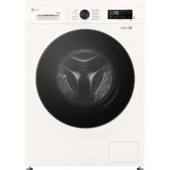 LG W4X1085NWB was‑droogcombinatie 8/5 kg met 6 Motion DD voor optimale stofverzorging, TurboWash 360 voor sneller wassen, Steam voor anti‑allergie en ThinQ slimme bediening. Energieklasse A