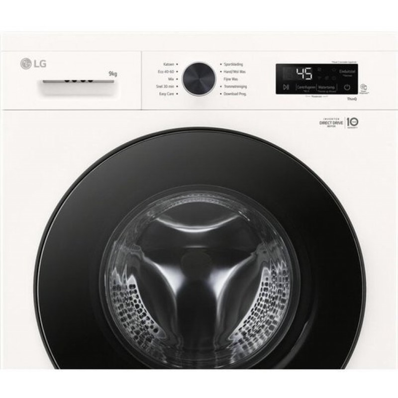 LG W4X1095NWB was‑droogcombinatie 9/5 kg met 6 Motion DD voor betere stofverzorging - Steam verwijdert allergenen en bacteriën - ThinQ slimme bediening. Energieklasse A