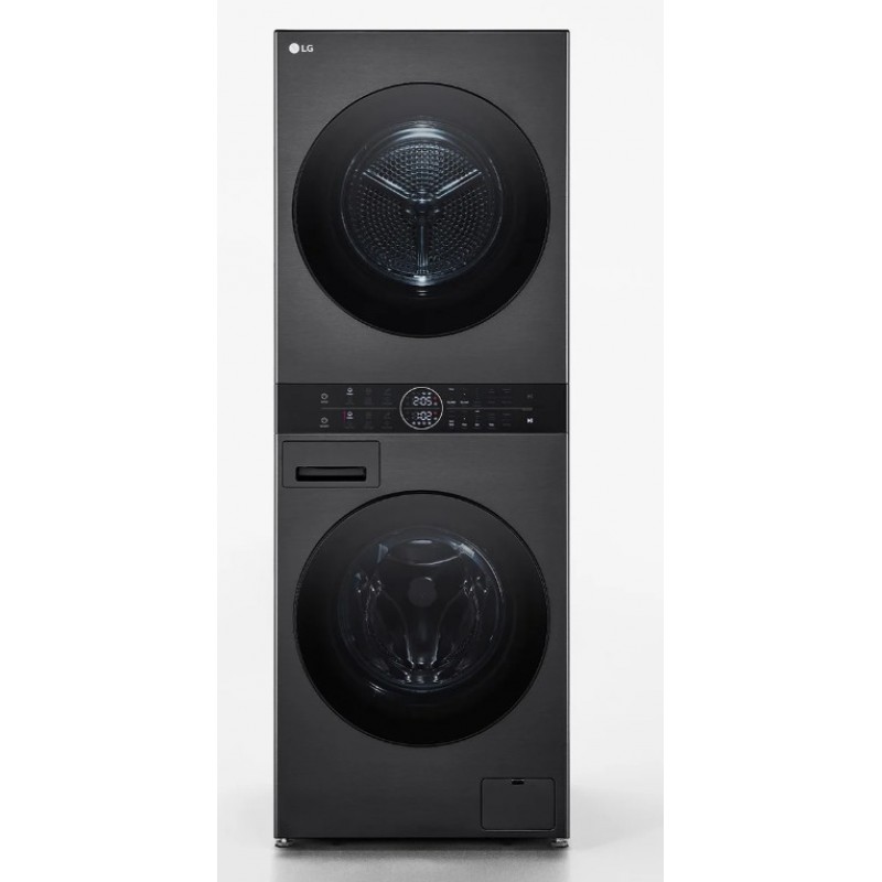 LG WashTower WT1210BBTN WiFi-compatibele wasdroger van 12 kg - Zwart