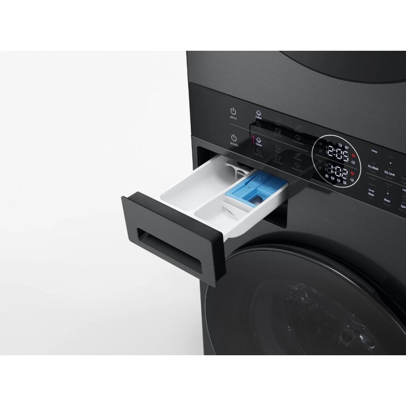 LG WashTower WT1210BBTN WiFi-compatibele wasdroger van 12 kg - Zwart