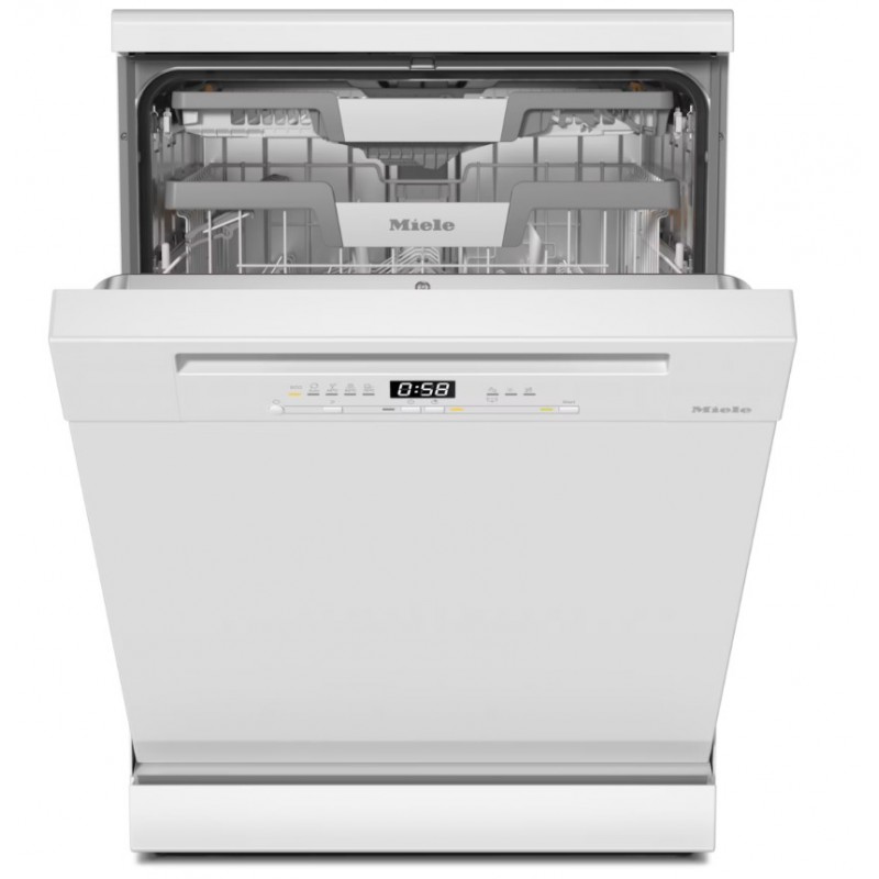 Miele G 5833 SC BW - vrijstaande vaatwasser - besteklade - derbeveiliging - waterproof-systeem - 2 flexcare kopjesrekken - quick powerwash
