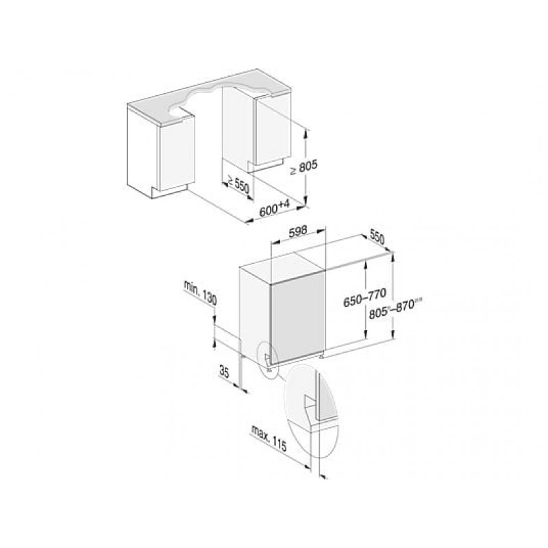 MIELE G 5651 SCVi Active vaatwasser (volledig geïntegreerd, 598 mm breed, 45 dB (A), A)