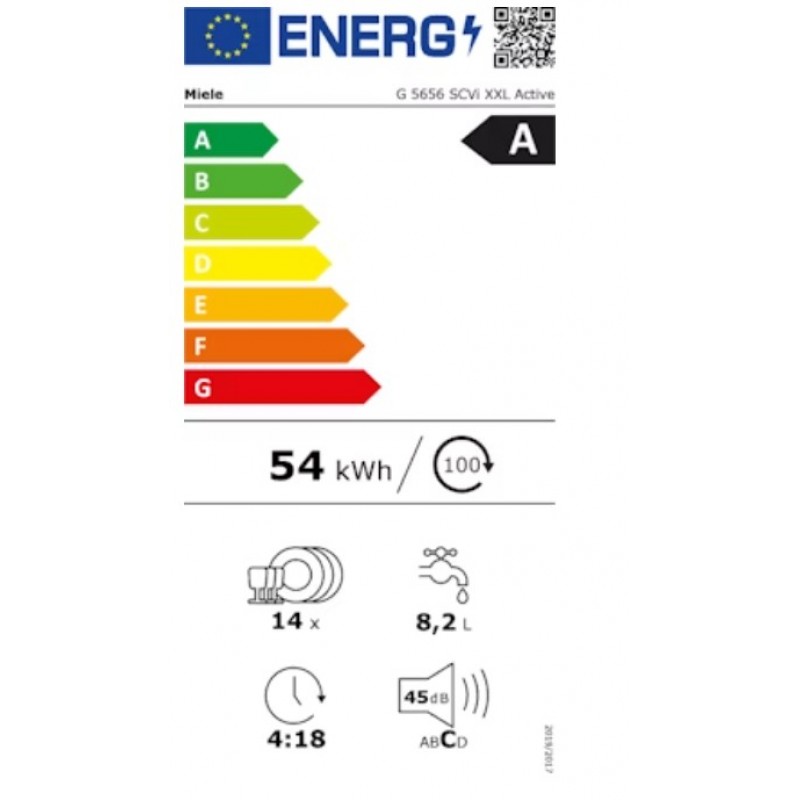 Miele G5656SCVIXXLED  - Vaatwasser - 14 couverts - autoOpen-droging - Knock2Open