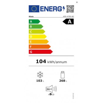 Miele KFN 4795 CD Vrijstaand 371 l C Roestvrijstaal