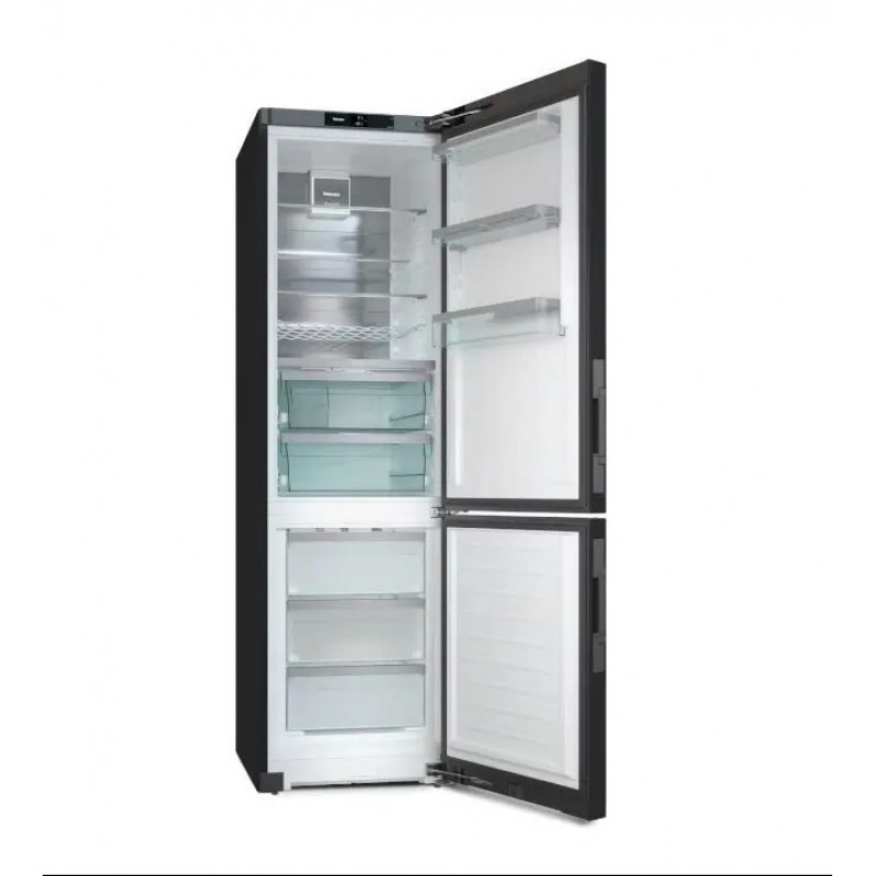 Miele KFN 4898 A-10 D BS - Vrijstaande no frost, 2 deurs koelkast met vriesgedeelte onder , totale netto inhoud 362 liter waarvan 103 liter vriesinhoud