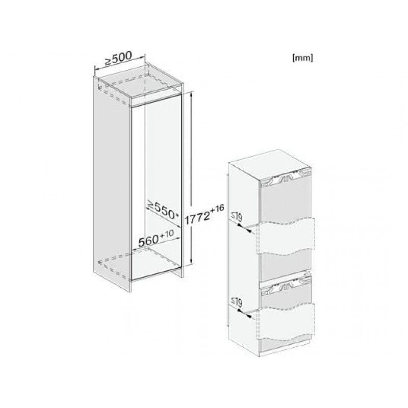 MIELE KFN 7734 C Koel-vriescombinatie (C, 253 l, 1770 mm hoog, wit)