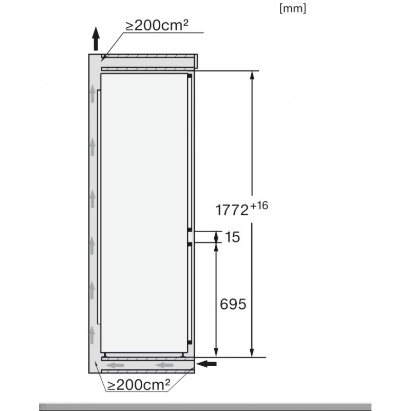 Miele KFN 7734 E - Inbouw koel/vries combinatie - deur op deur 