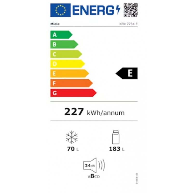 Miele KFN 7734 E - Inbouw koel/vries combinatie - deur op deur 