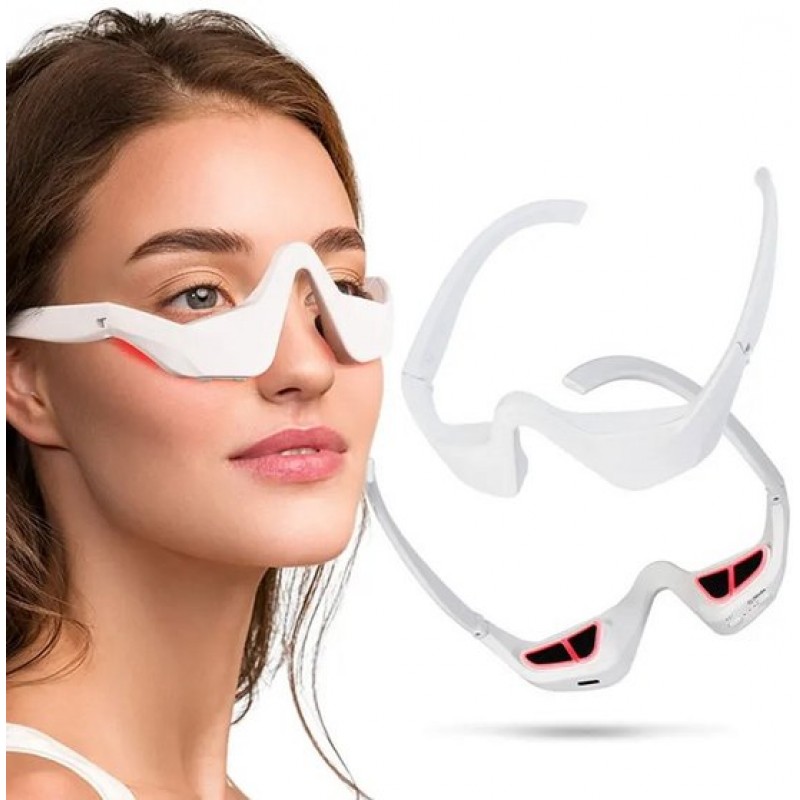 Oogmassageapparaat - Verminderd wallen - Oogverzorging - Lifting masker - EMS - Rood licht - Donkere kringen - Huidverbetering - Bril - Oogzak verwijderen - Licht therapie - Oogspa - Ontspannen