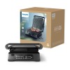 Philips Contactgrill HD6307/70 - 2200W – Digitaal Display - Voedselthermometer - Timerfunctie - Uitneembare Platen - 8 Programma’s - RVS - Zwart