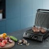 Philips Contactgrill HD6307/70 - 2200W – Digitaal Display - Voedselthermometer - Timerfunctie - Uitneembare Platen - 8 Programma’s - RVS - Zwart