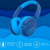 PowerLocus Lion - Koptelefoon kinderen - Kinder Koptelefoon Draadloos - Active Noise Cancelling - Volumelimiet 74/85/94 dB - Boom Microfoon voor Gaming - 70 Uur batterijduur - Blauw
