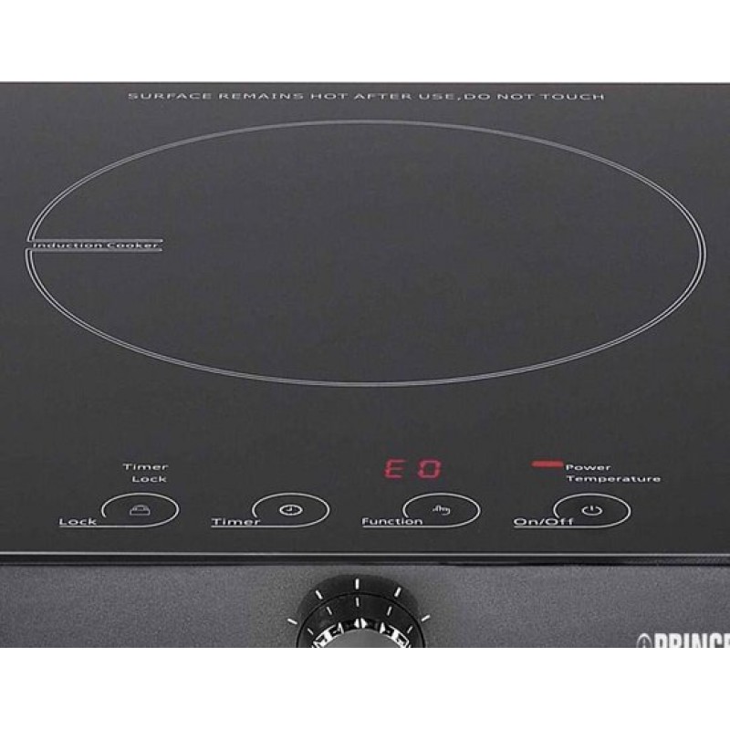 Princess 303010 Inductie Kookplaat - Vrijstaande inductieplaat - Digitaal - LED-display - 1800 Watt - Zwart - Elektrische kookplaat