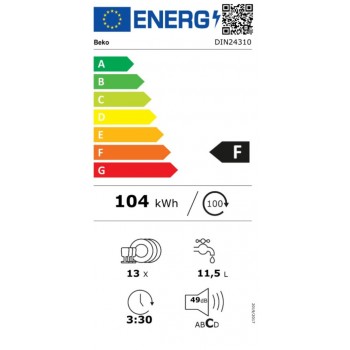 Refurbished - Beko DIN24310 - Inbouw Vaatwasser