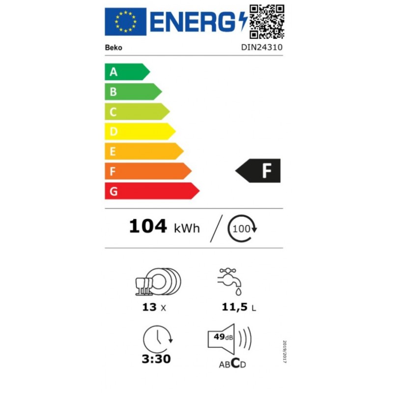 Refurbished - Beko DIN24310 - Inbouw Vaatwasser