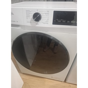 Refurbished - Everglades EVWM71401AW Zuinige Wasmachine - 7KG - A Klasse - Stoomfuncties - Koolborstelloze Motor - Zeer Stil 72dB - Helder Wit