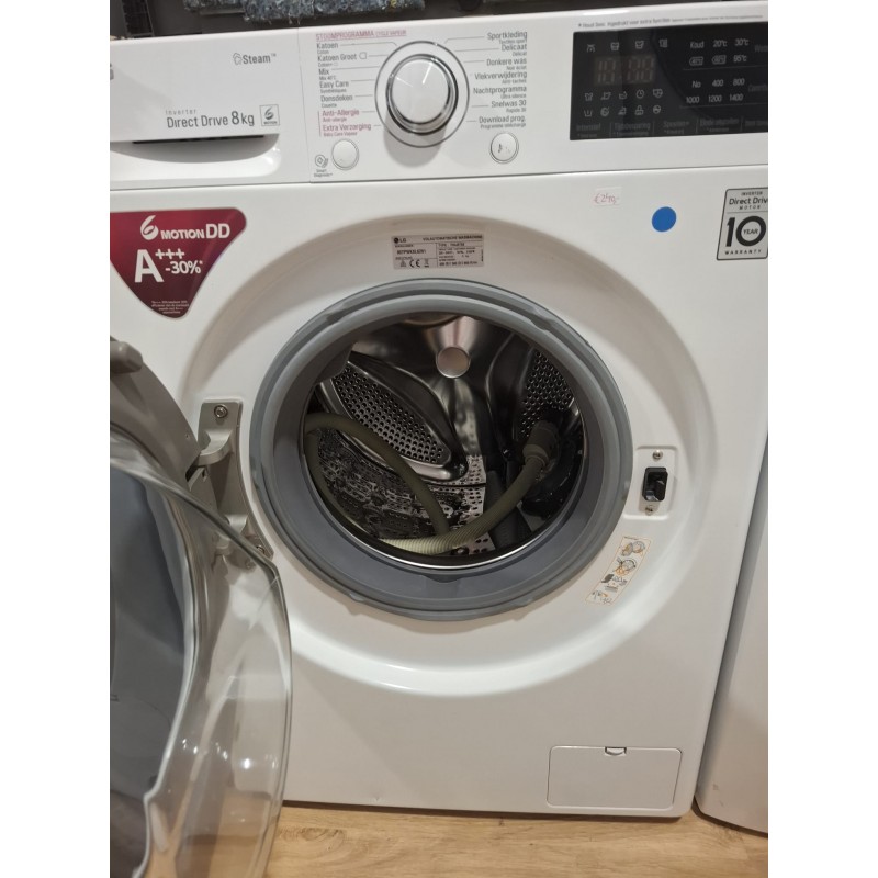 Refurbished - LG Fh4j6ts8 - Wasmachine - 8 kg - 1400 tpm - Direct Drive & Steamwash - Energieklasse A+++ - Wit