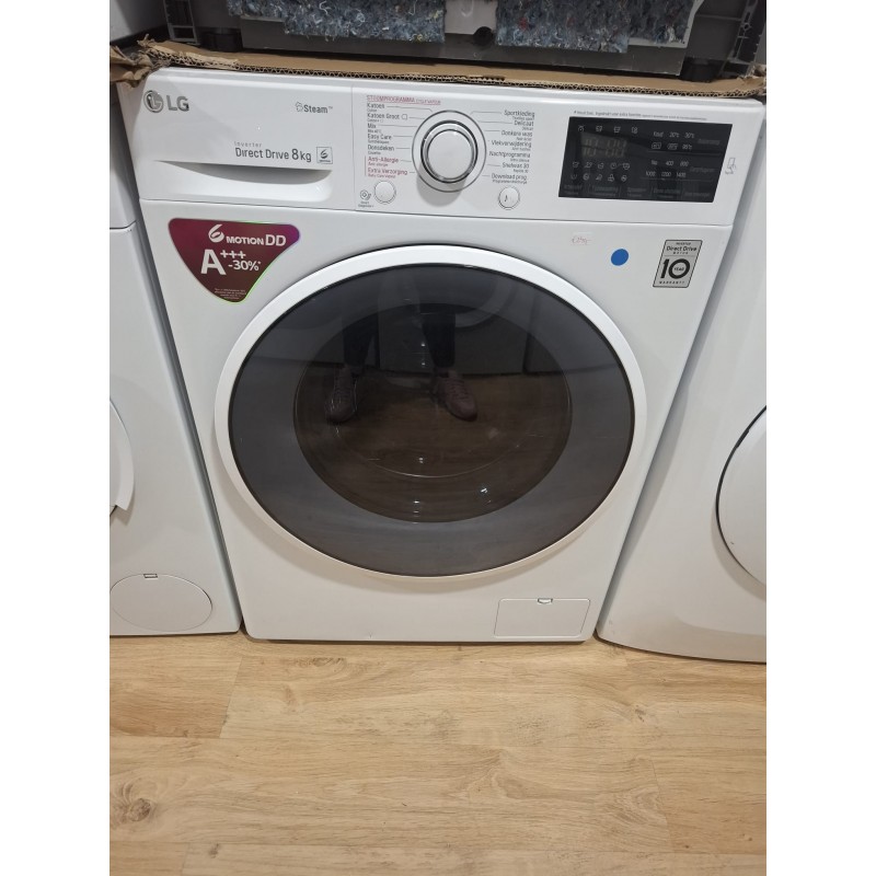 Refurbished - LG Fh4j6ts8 - Wasmachine - 8 kg - 1400 tpm - Direct Drive & Steamwash - Energieklasse A+++ - Wit