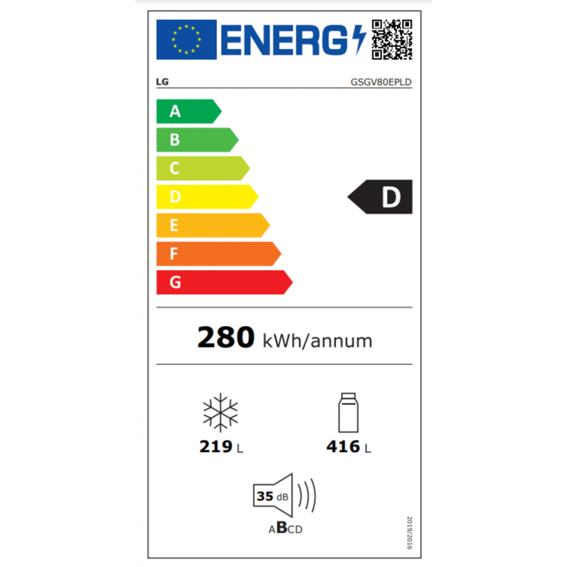 Schademodel - LG GSGV80EPLD InstaView - Amerikaanse koelkast - breedte 91.3 cm - hoogte 179 cm - inhoud 635 l - NoFrost