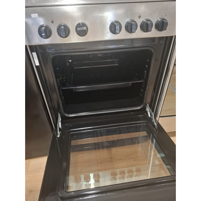 Refurbished - Refurbished - Indesit KN6C61A(X)/NL S fornuis Vrijstaand fornuis Zwart, Zilver Keramisch 