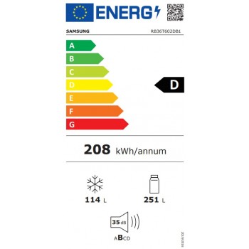 Refurbished - Samsung RB36T602DB1 Koel-vriescombinatie 194cm