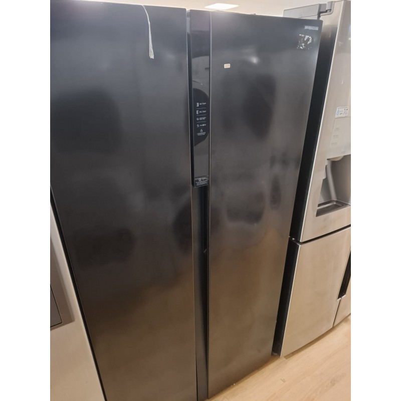 Refurbished - Inventum SKV0178B - Amerikaanse koelkast - 2 deuren - No Frost - Superkoelen - Supervriezen - 555 liter - Zwart
