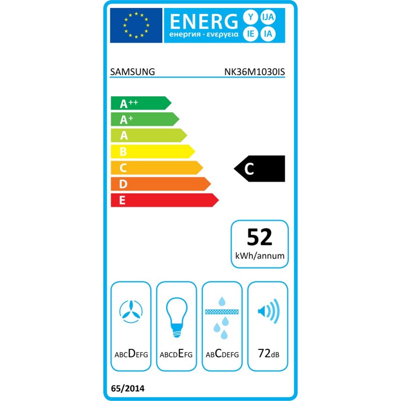 Samsung NK36M1030IS - Afzuigkap - Wandschouw
