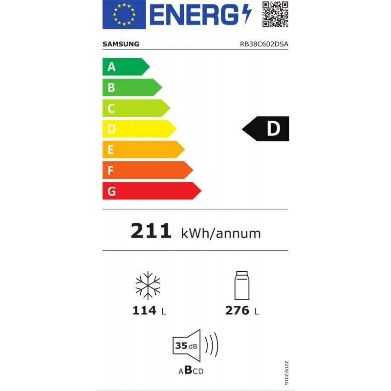 Samsung RB38C602DSA  - koel-vriescombinatie - 203 cm - No Frost - Bediening via app