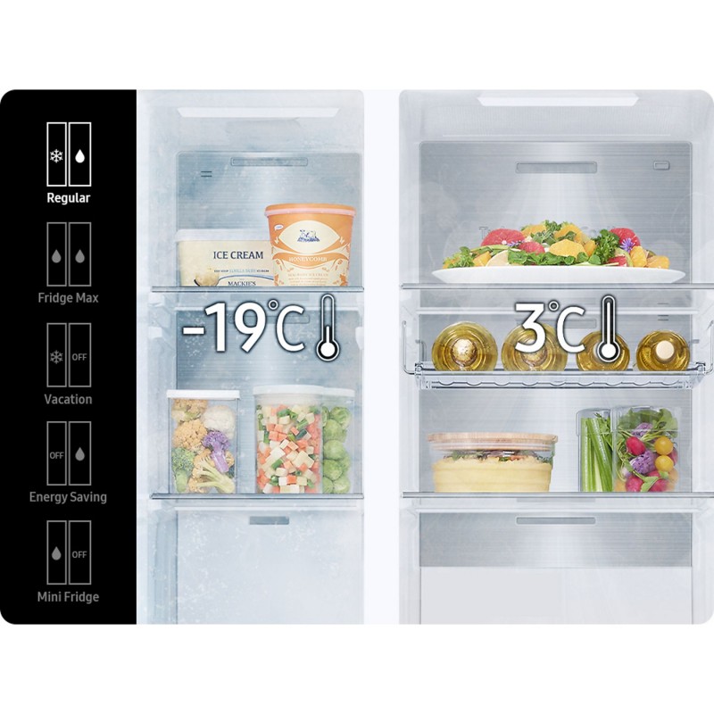 SAMSUNG RS70F66KCF - Amerikaanse koelkast - breedte 91.2 cm - hoogte 178.4 cm - inhoud 634 l - NoFrost