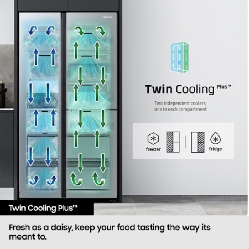 Samsung Rs70f67qcf Amerikaanse Koelkast – 652 L – No Frost – Spacemax™ & Twin Cooling Plus™