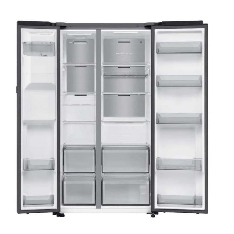 Samsung RS90F64EDFEF - Amerikaanse koel/vriescombinatie met mono Cooling - inhoud 396/218 liter - power Cool functie -  2 groente- en fruitladen, power Freeze functie - 2 vriesladen, slim indoor ijsmaker - Family Hub 9
