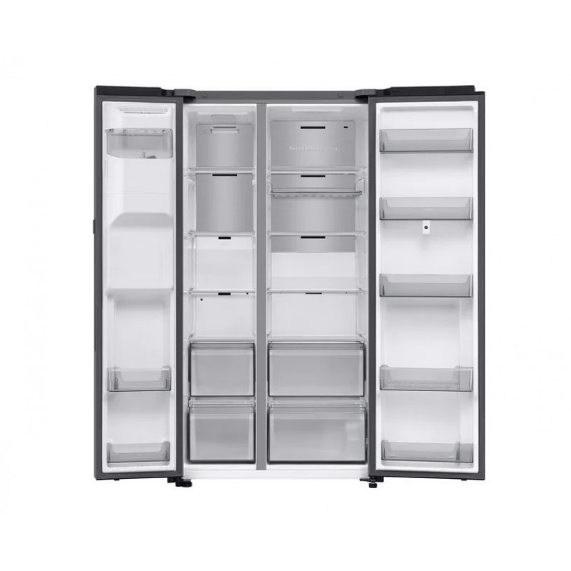 Samsung Bespoke AI Family Hub RS90F66BET– Amerikaanse stijl Smart Koel-Vriescombinatie (Zilver)