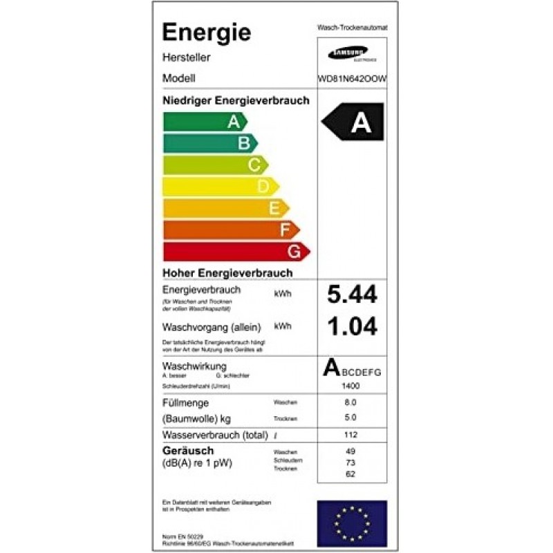 Samsung WD81N642OOW Q-drive Addwash 8 kg / 5 kg – wasdroogcombinatie