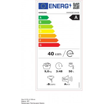 Samsung WW90DB7U94GBU - Wasmachine - Bespoke 7000 reeks - A klasse (20% energiezuiniger) - 9Kg - AI Wash