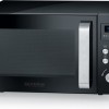 Severin MW 7752 - Combi magnetron met grill- en heteluchtfunctie - Incl. Pizzaplaat Ø 28 cm - 25 Liter - Timer en Automatische programma's - Zwart / Zilver