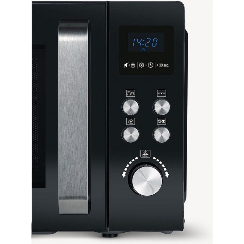 Severin MW 7752 - Combi magnetron met grill- en heteluchtfunctie - Incl. Pizzaplaat Ø 28 cm - 25 Liter - Timer en Automatische programma's - Zwart / Zilver