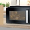 Severin MW 7752 - Combi magnetron met grill- en heteluchtfunctie - Incl. Pizzaplaat Ø 28 cm - 25 Liter - Timer en Automatische programma's - Zwart / Zilver