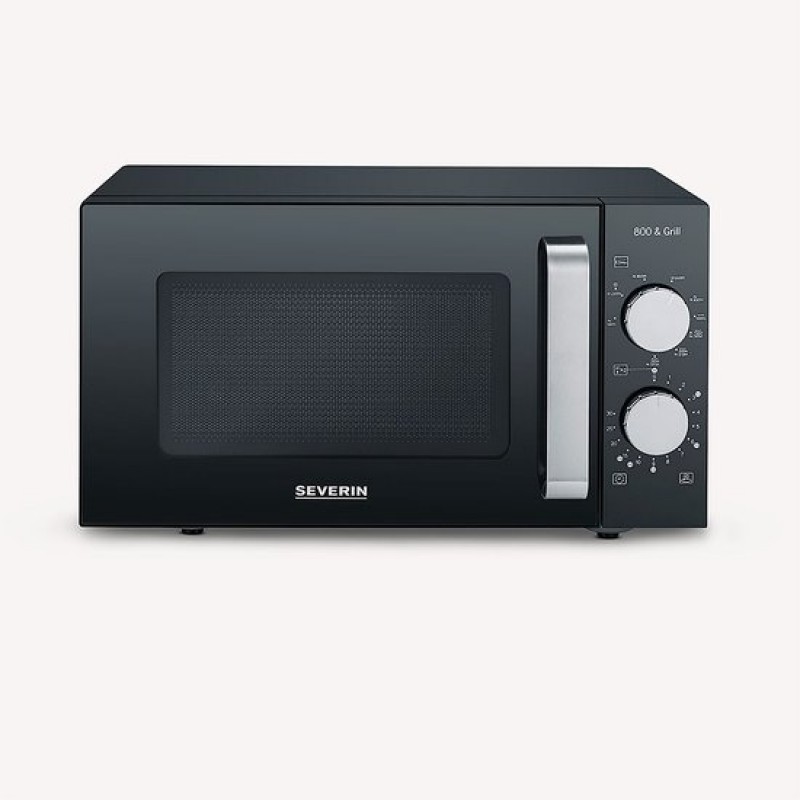 Severin MW 7762 2 Magnetron met Grill - Innovatieve vlakke glazen bodem - Koken op Twee Niveaus - 33% meer inhoud - 20 Liter - Zwart