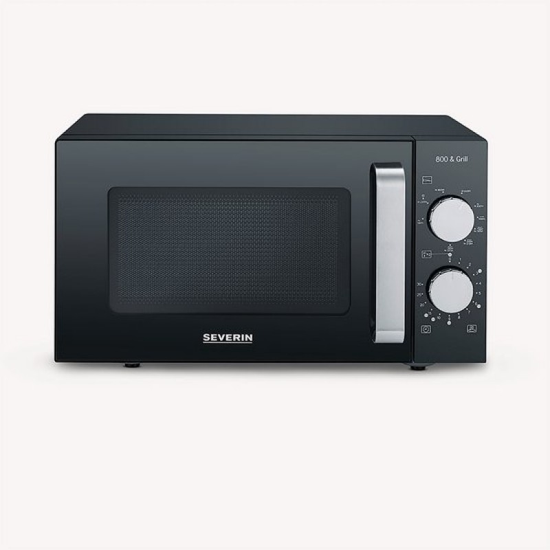 Severin MW 7762 2 Magnetron met Grill - Innovatieve vlakke glazen bodem - Koken op Twee Niveaus - 33% meer inhoud - 20 Liter - Zwart