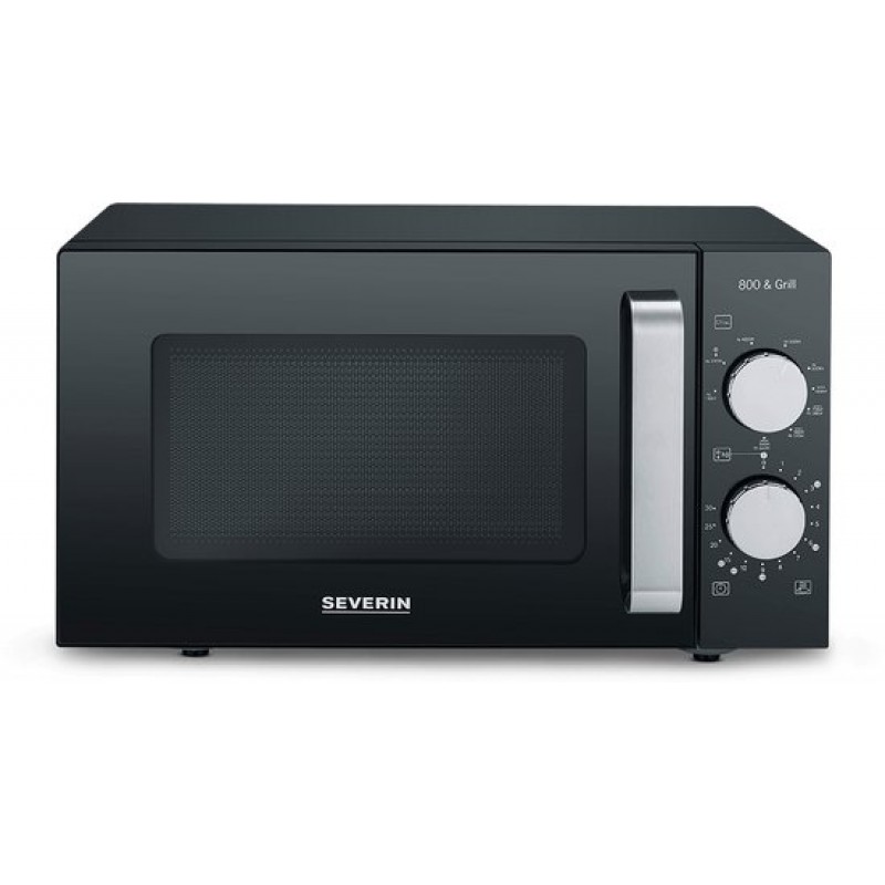 Severin MW 7762 2 Magnetron met Grill - Innovatieve vlakke glazen bodem - Koken op Twee Niveaus - 33% meer inhoud - 20 Liter - Zwart