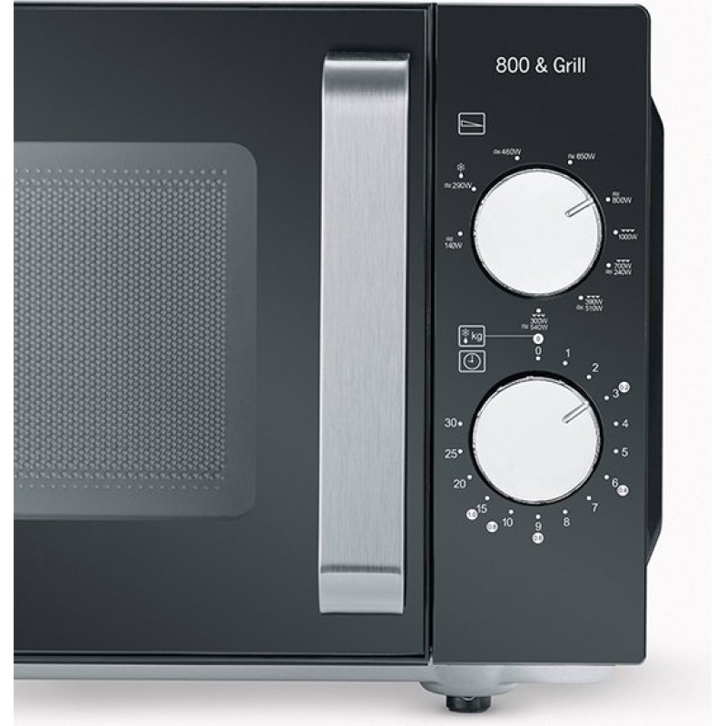 Severin MW 7762 2 Magnetron met Grill - Innovatieve vlakke glazen bodem - Koken op Twee Niveaus - 33% meer inhoud - 20 Liter - Zwart