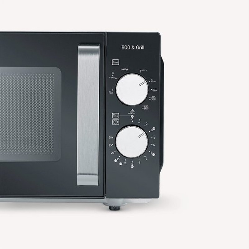 Severin MW 7762 2 Magnetron met Grill - Innovatieve vlakke glazen bodem - Koken op Twee Niveaus - 33% meer inhoud - 20 Liter - Zwart