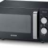 Severin MW 7762 2 Magnetron met Grill - Innovatieve vlakke glazen bodem - Koken op Twee Niveaus - 33% meer inhoud - 20 Liter - Zwart