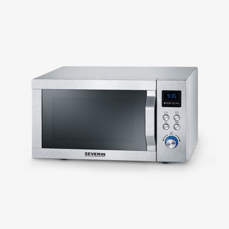 Severin MW 7774 Combi magnetron - Grill en Hetelucht tot 200 °C - EasySelect Bediening - 25 Liter- RVS