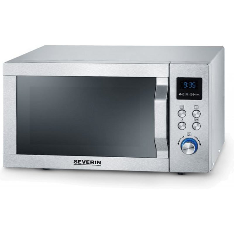 Severin MW 7774 Combi magnetron - Grill en Hetelucht tot 200 °C - EasySelect Bediening - 25 Liter- RVS