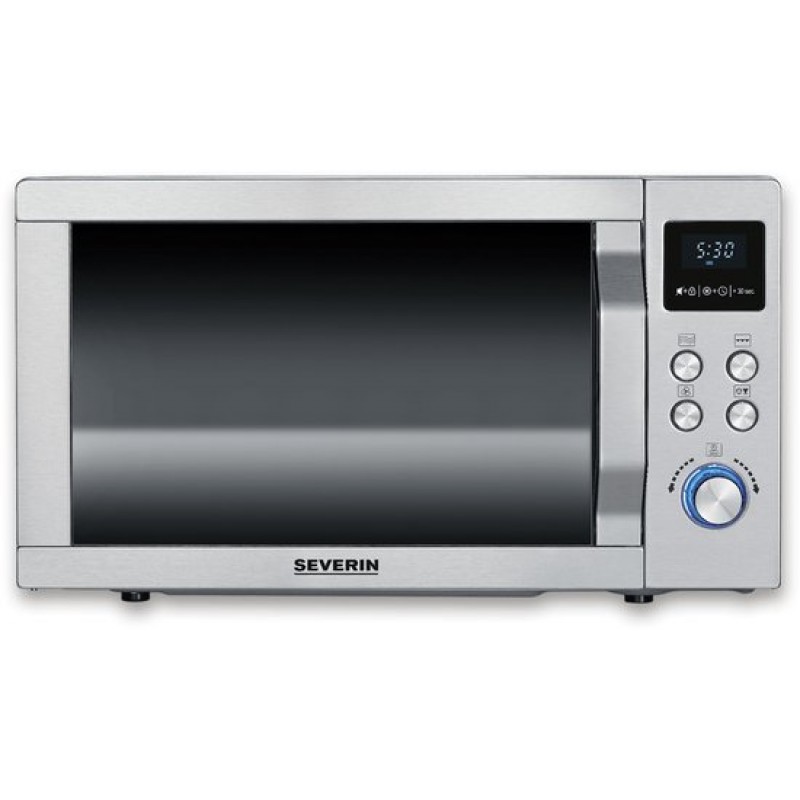 Severin MW 7774 Combi magnetron - Grill en Hetelucht tot 200 °C - EasySelect Bediening - 25 Liter- RVS