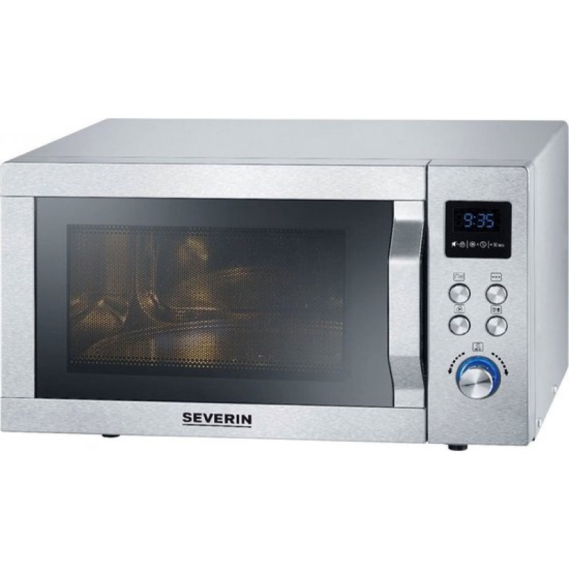 Severin MW 7774 Combi magnetron - Grill en Hetelucht tot 200 °C - EasySelect Bediening - 25 Liter- RVS